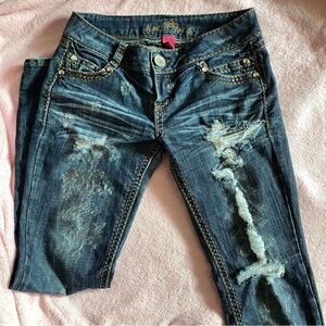 Almost Famous Ripped Distressed Skinny Jeans